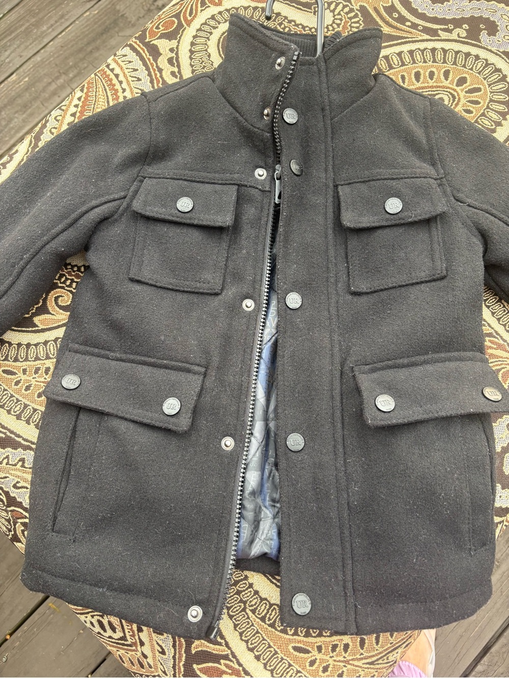 Boys Urban Outfitters Black Coat